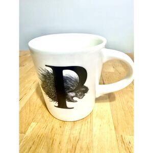 WILLIAMS SONOMA Mug Cup Pompadour Porcupine Rory Dobner P Alphabet 16 oz NEW